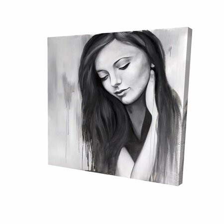 FONDO 12 x 12 in. Realistic Woman Portrait-Print on Canvas FO2791332